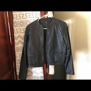 Black Faux Leather Jacket
